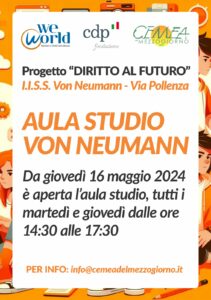 Locandina Progetto DIRITTO AL FUTURO